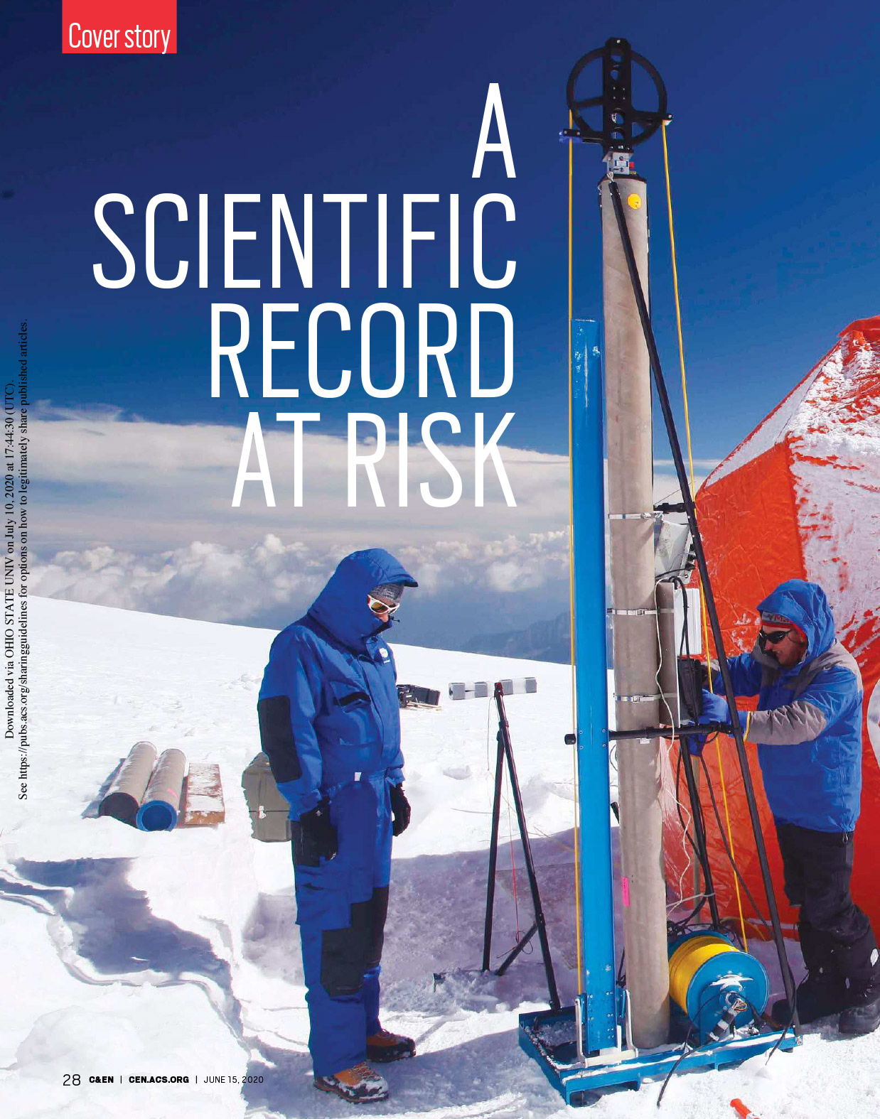 A Scientific Record at Risk. Cover story from American Chemical Society, 2020/06/15.