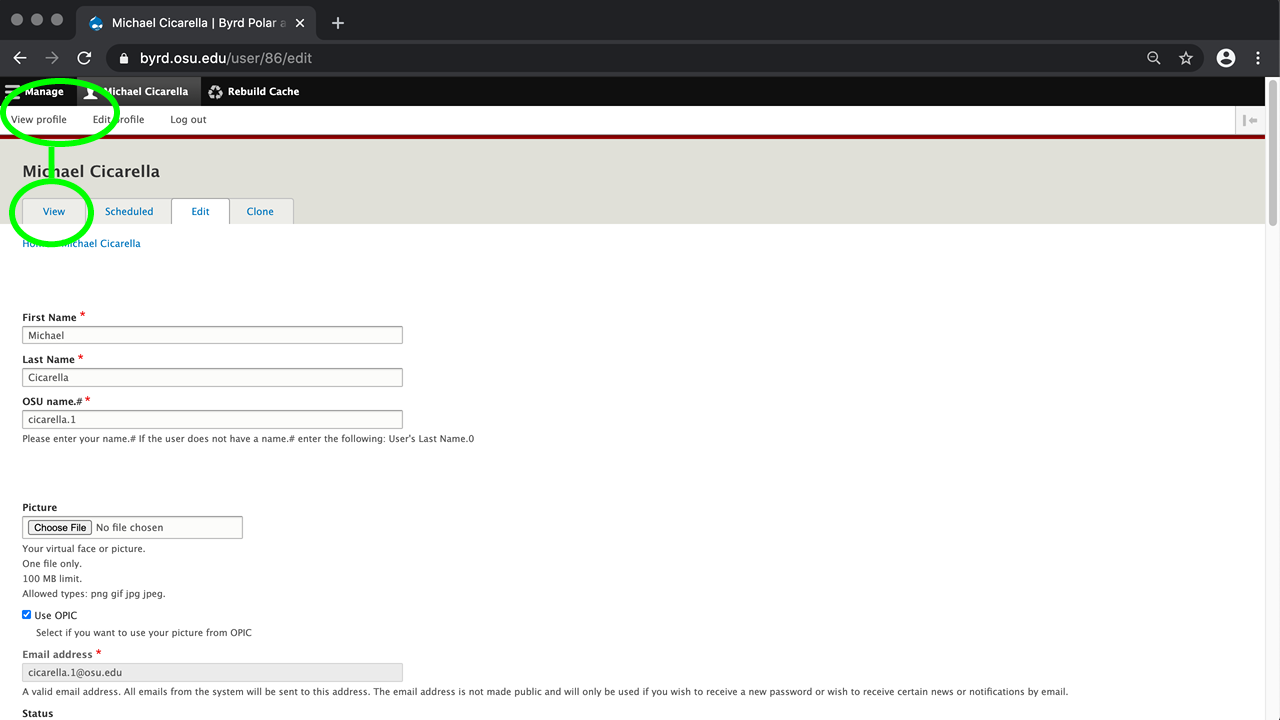 Step 10: Review profile.