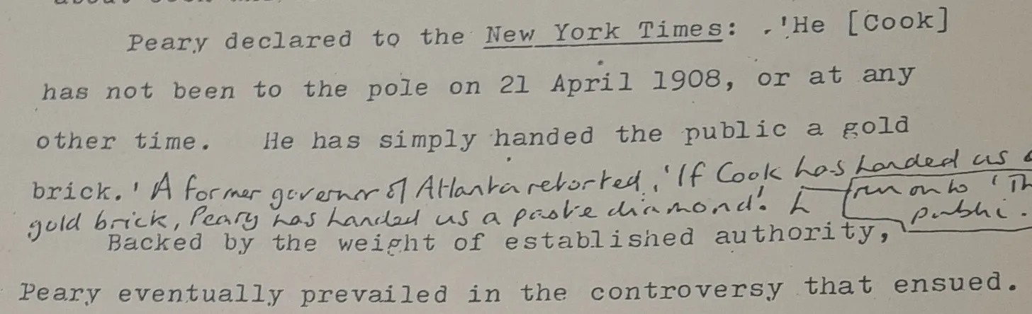 An old clip of a paper.
