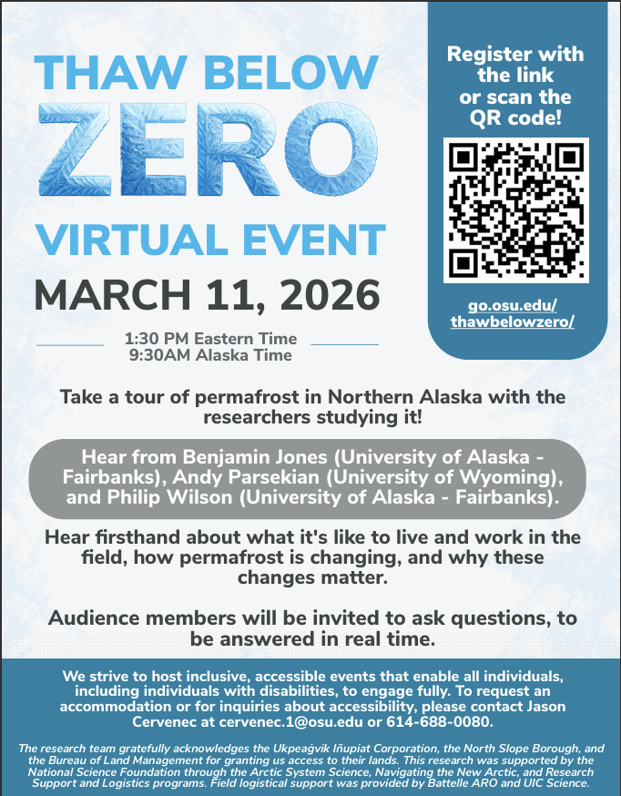 An event code for Thaw Below Zero with a QR to scan 
