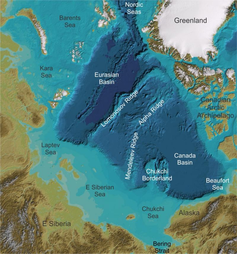 Arctic Ocean map