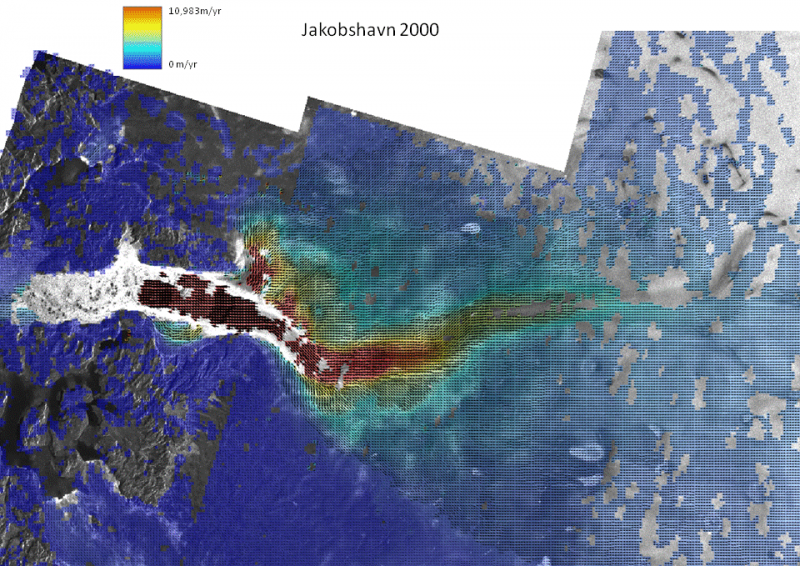 Jakobshavn 2000 Velocity Coverage Map