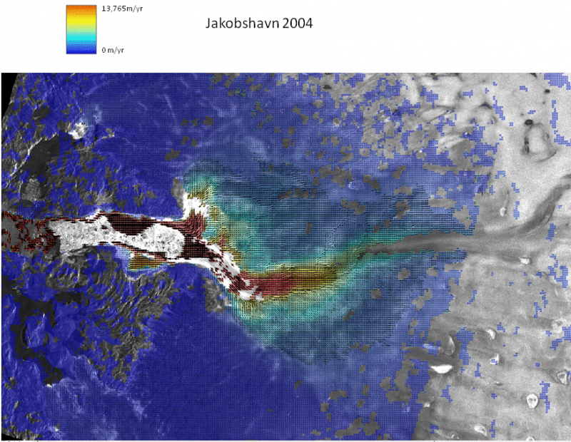 Jakobshavn 2004 Velocity Coverage Map