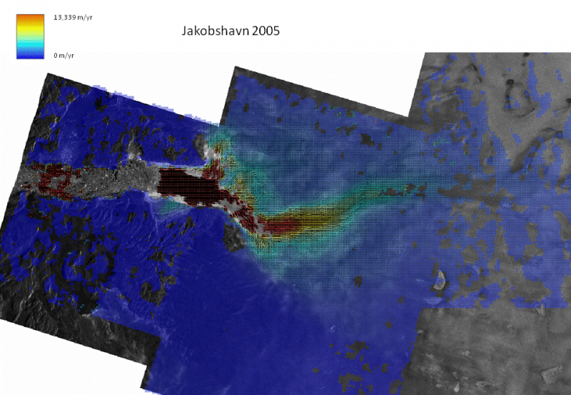 Jakobshavn 2006 Velocity Coverage Map