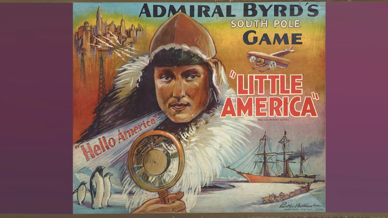 Admiral Byrd's Little America board game box.