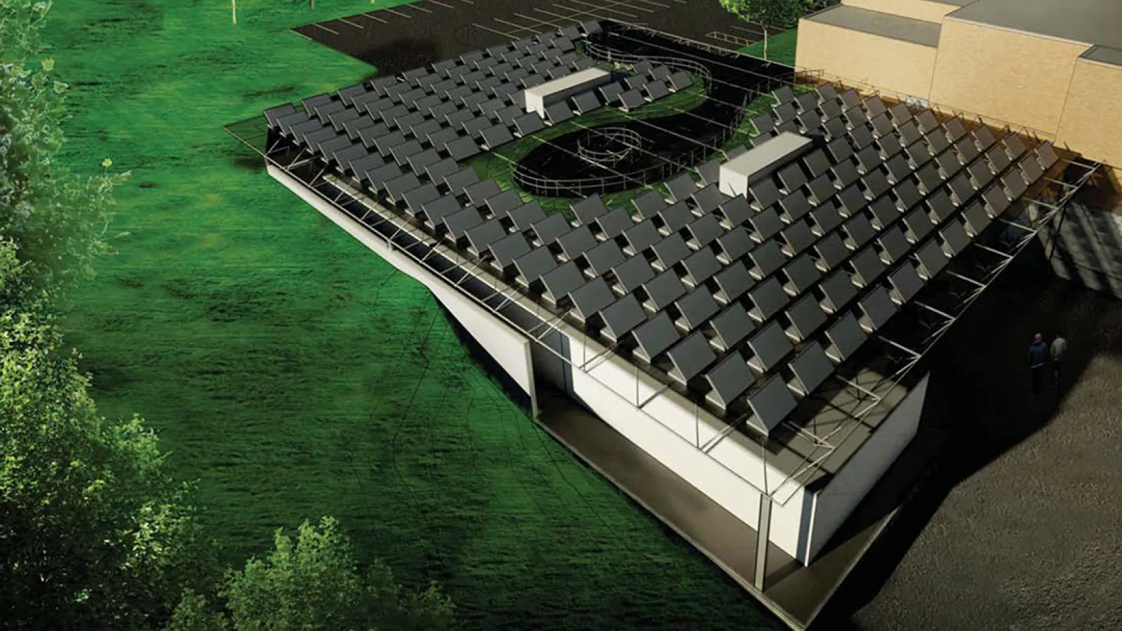 Render of the ice core renovation freezers.