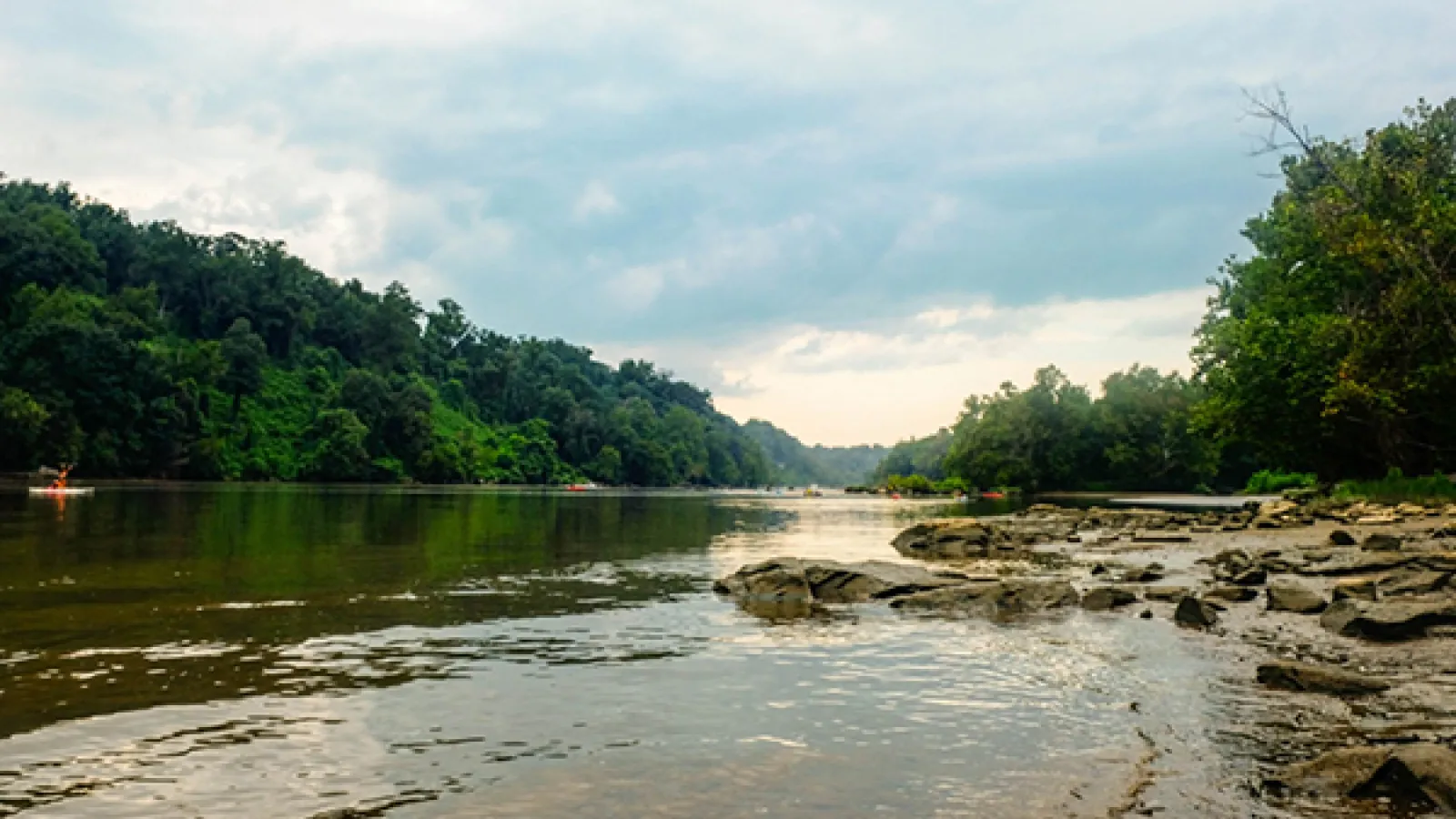 Looking down the Potomac River at Fletcher's Cove.