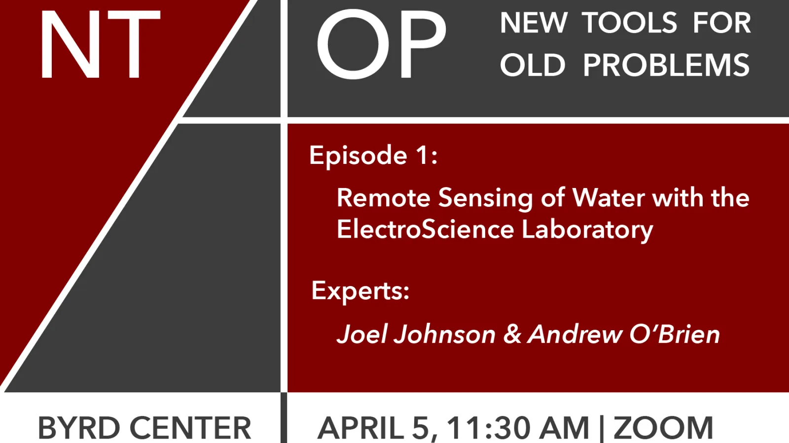 New tools for old problems banner