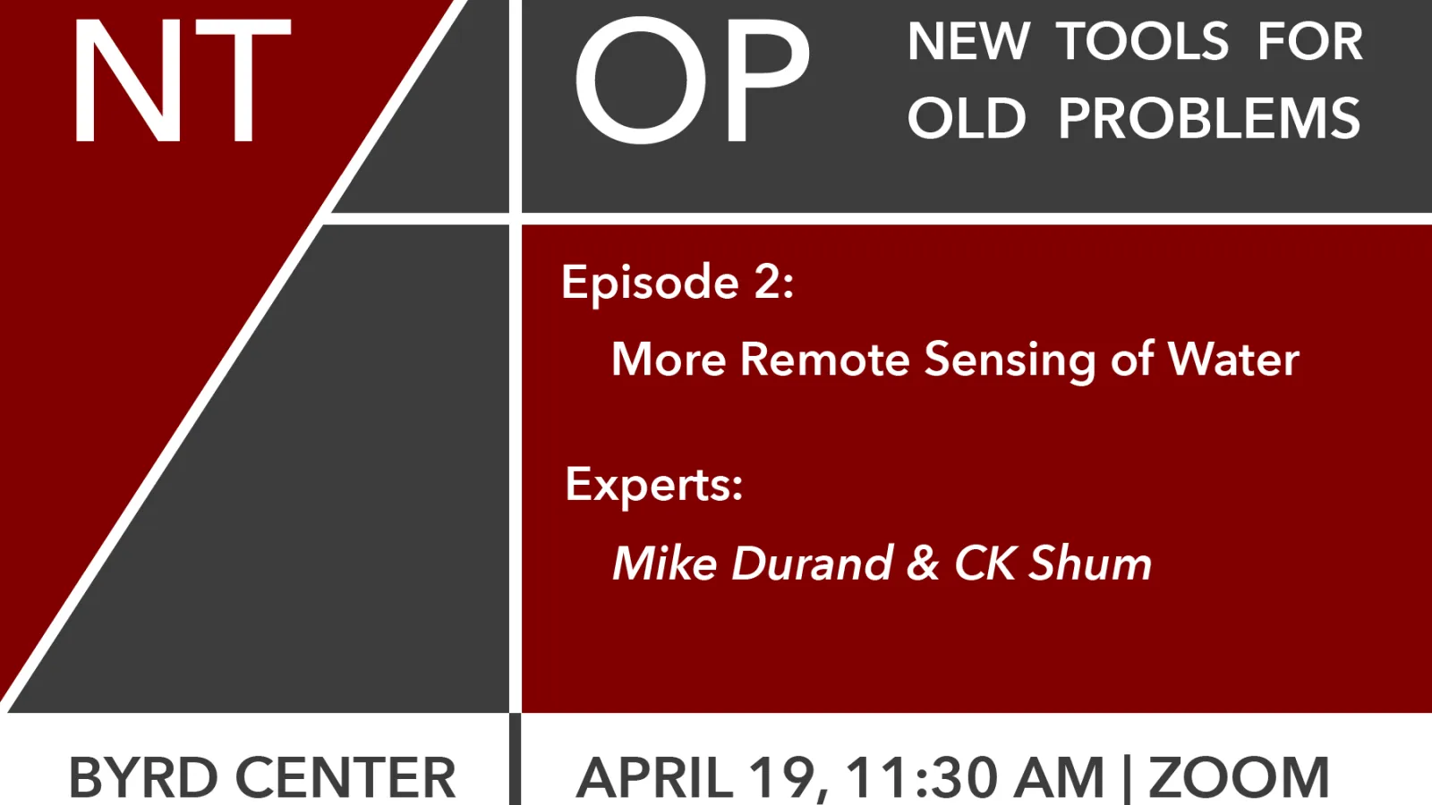 New tools for old problems banner
