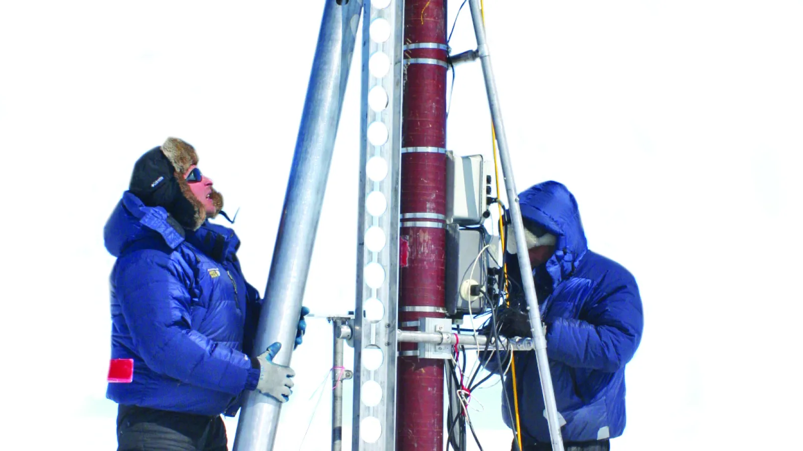 a Drawing Displaying the Drilling Ice Cores In Greenland