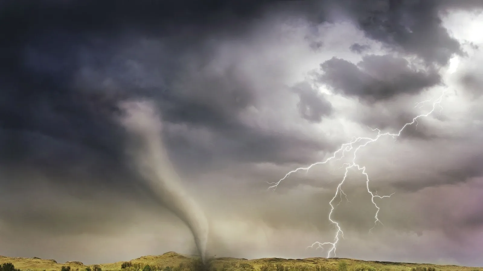 Tornado and Lightning Scene