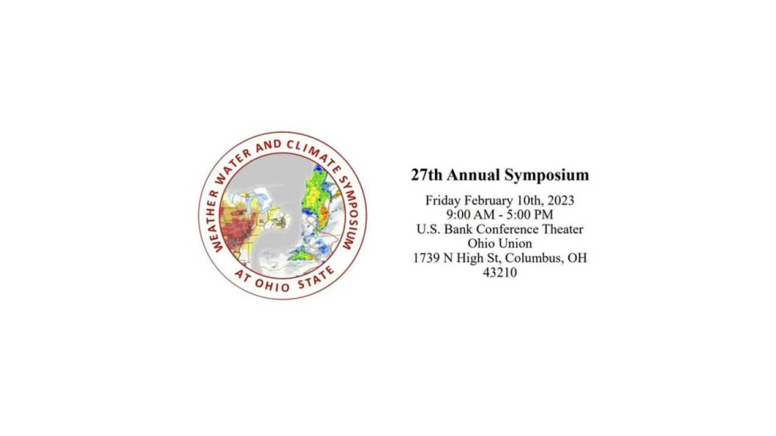 sign for the 27th annual symposium for weather water and climate