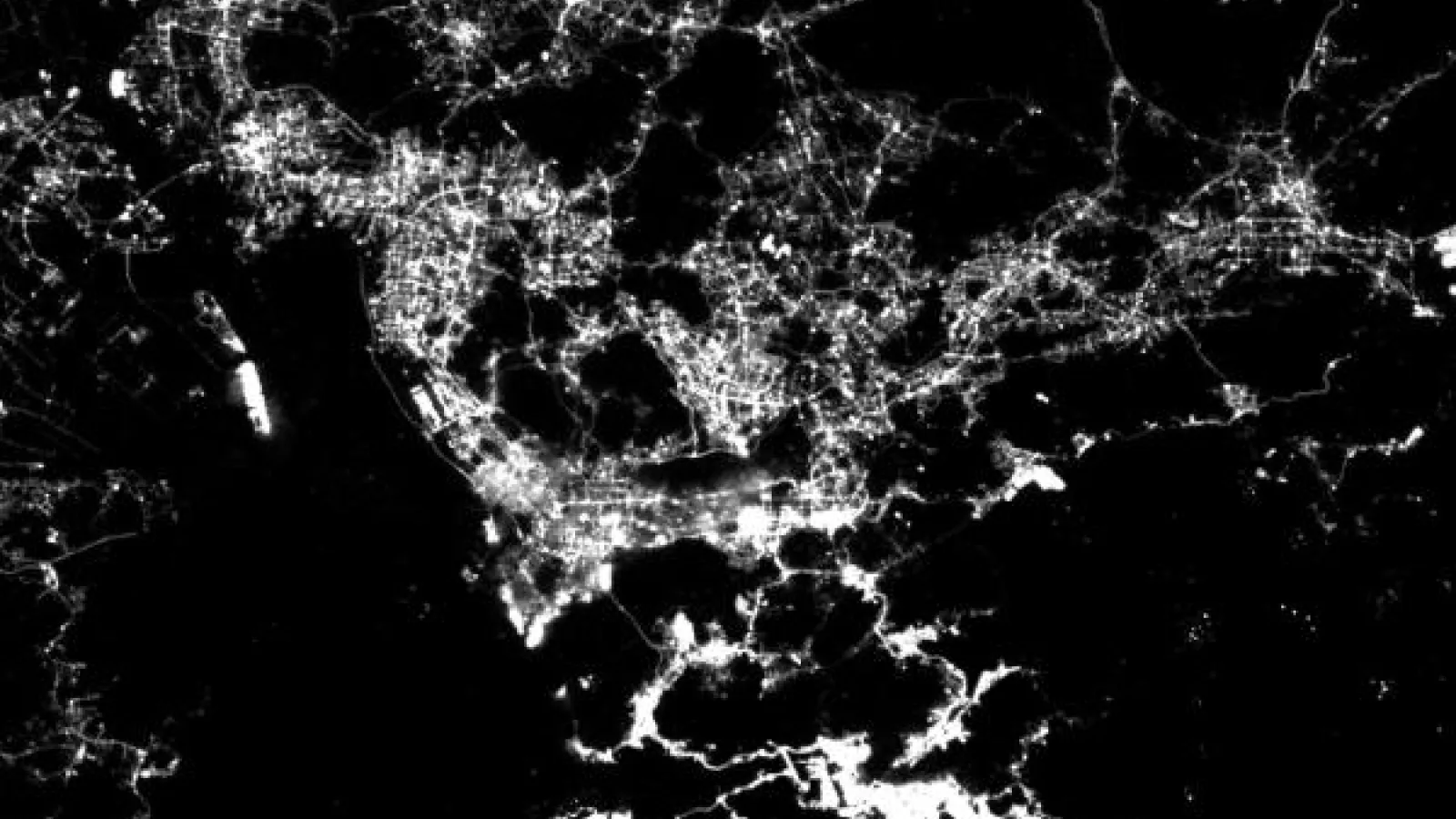 Black and white satellite image 