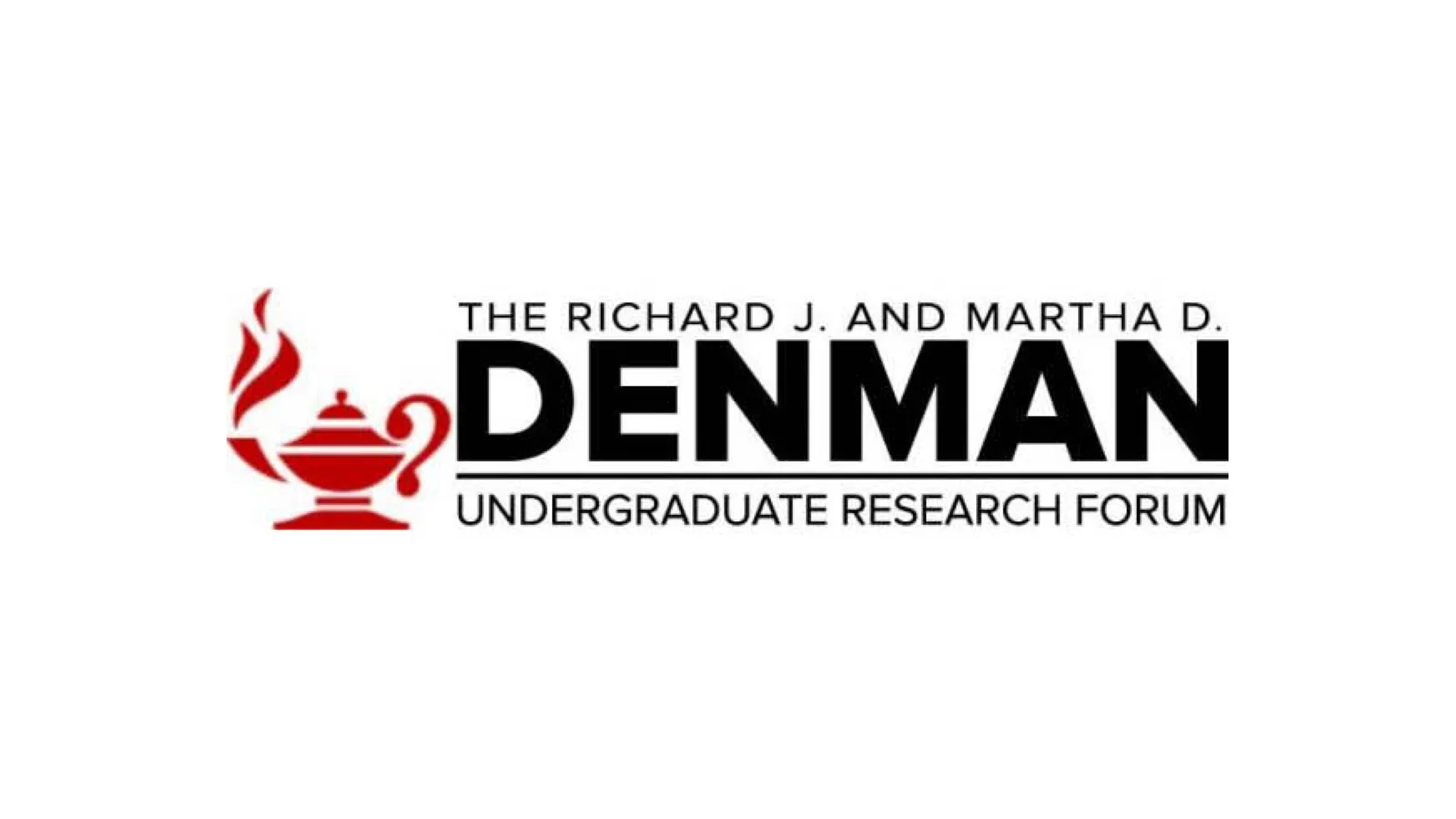 The Richard J. and Martha D. Denman Undergraduate Research Forum Logo