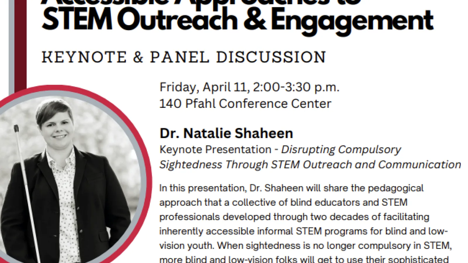 Promotional flyer for STEM Impact Academy event