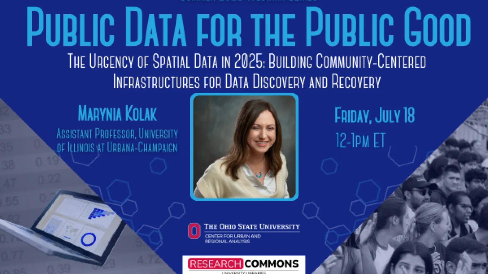 Promotional graphic for webinar by Marynia Kolak