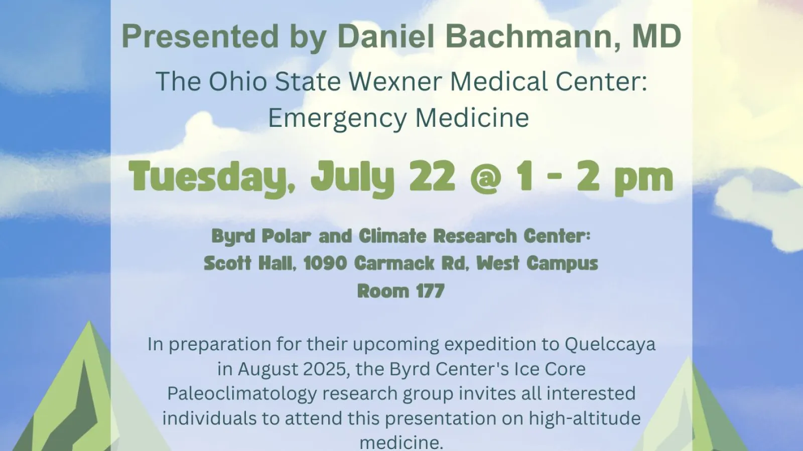 High Altitude Medicine: Daniel Bachmann