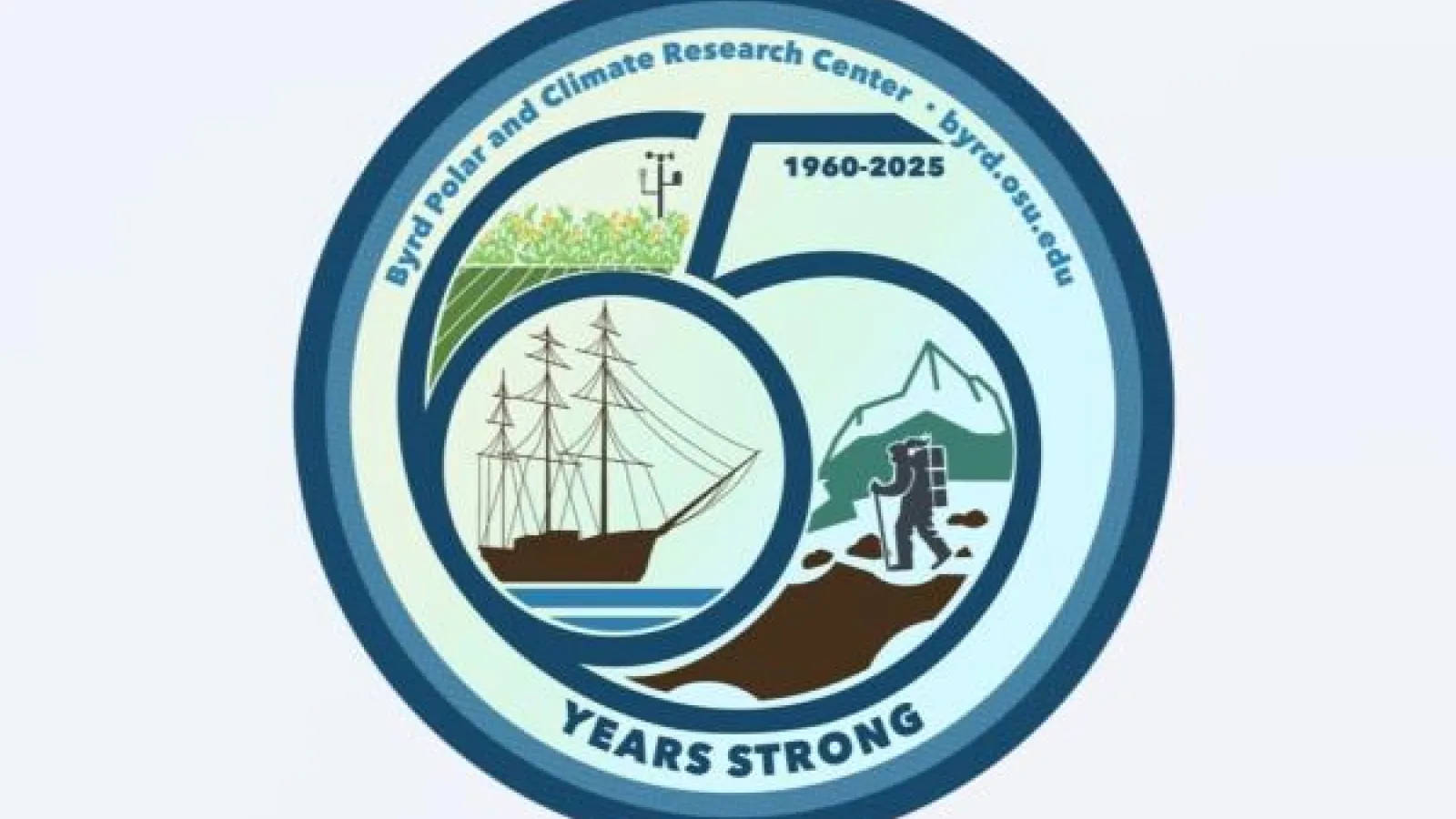 65th anniversary logo for the Byrd Polar and Climate Research Center 