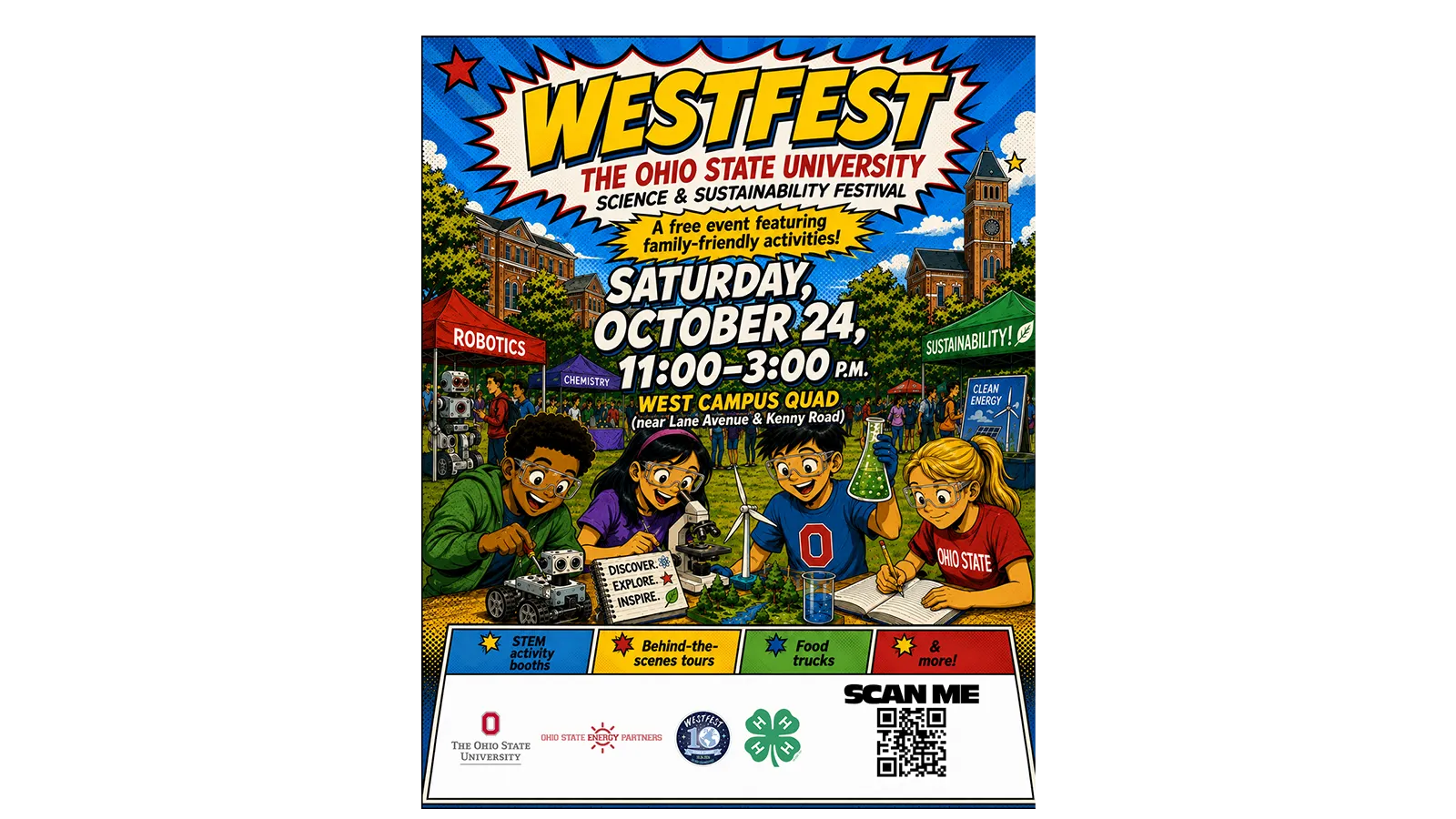 WestFest 2026 Flyer - Saturday, October 24, 2026, 11:00 - 3:00 PM on West Campus Quad