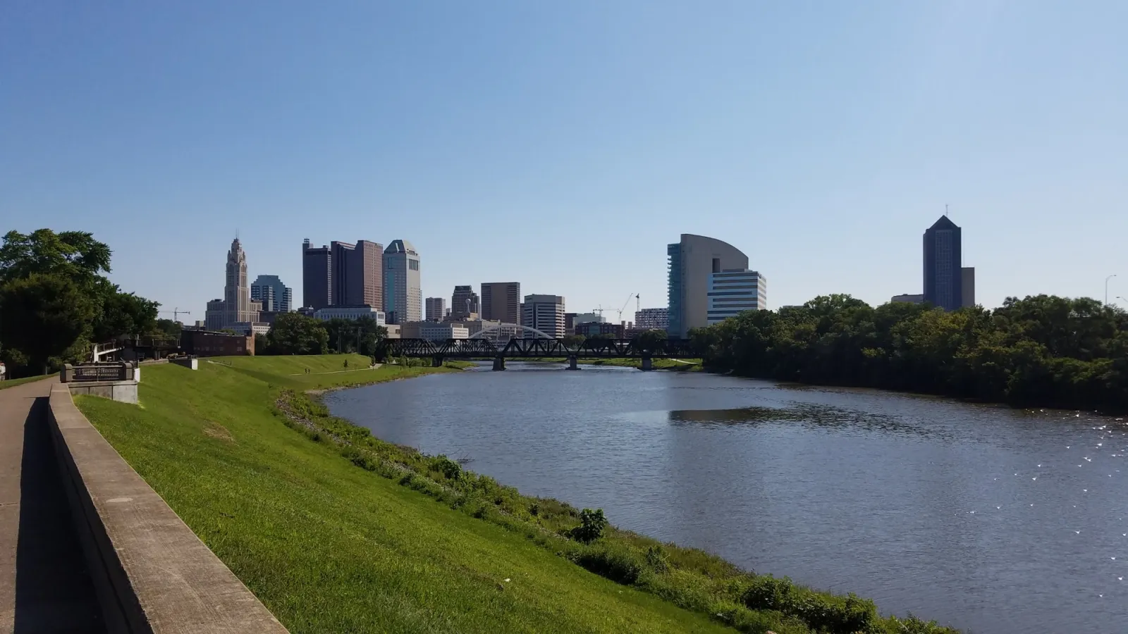 Downtown Columbus with Scioto River in Foreground