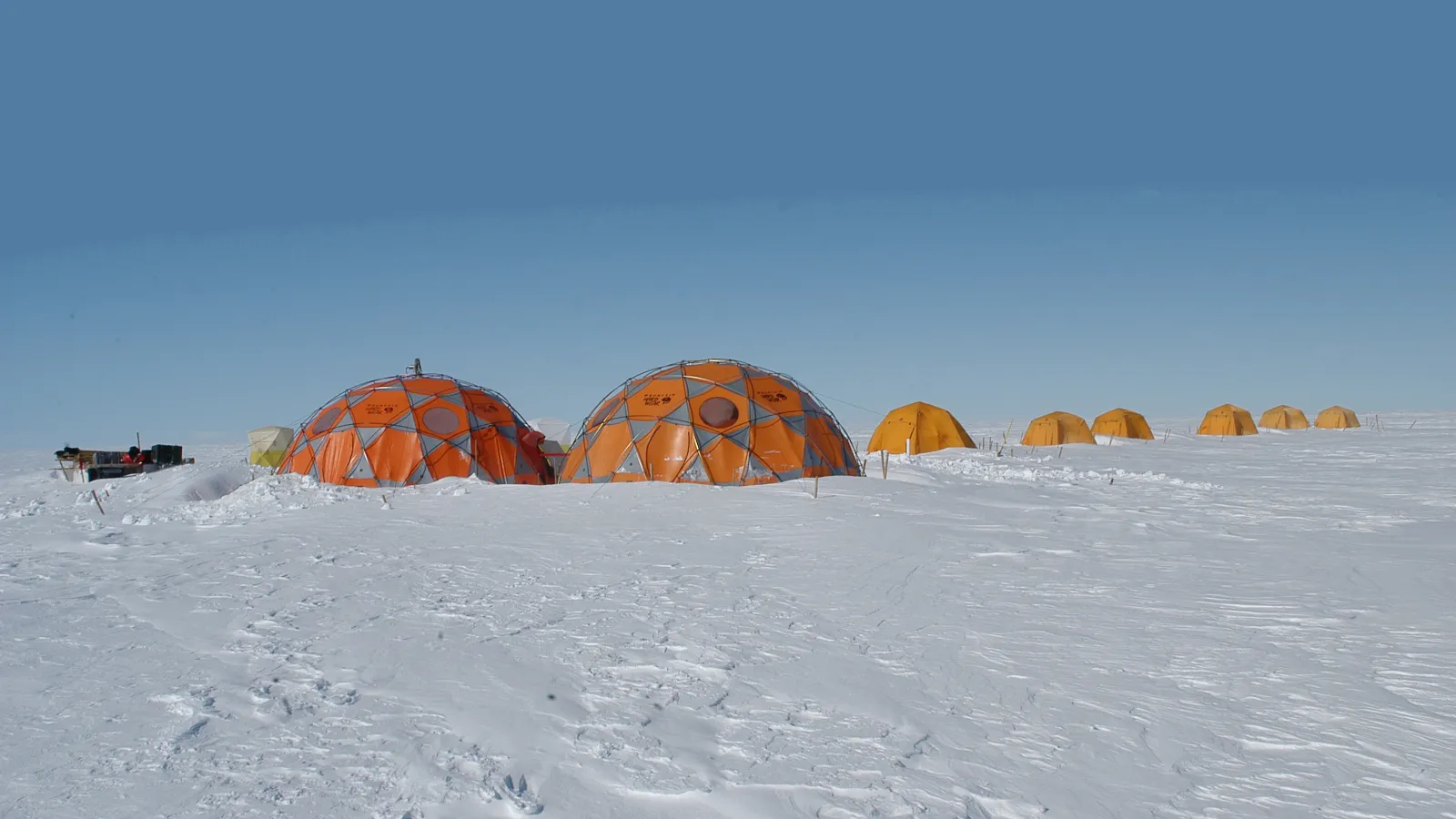 Landscape of camp on a clear day 