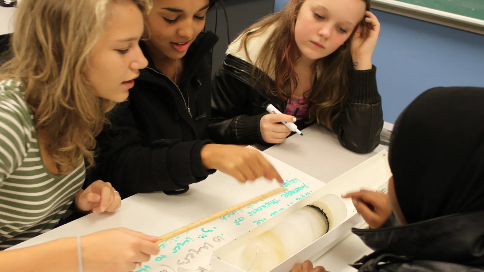 Students working together