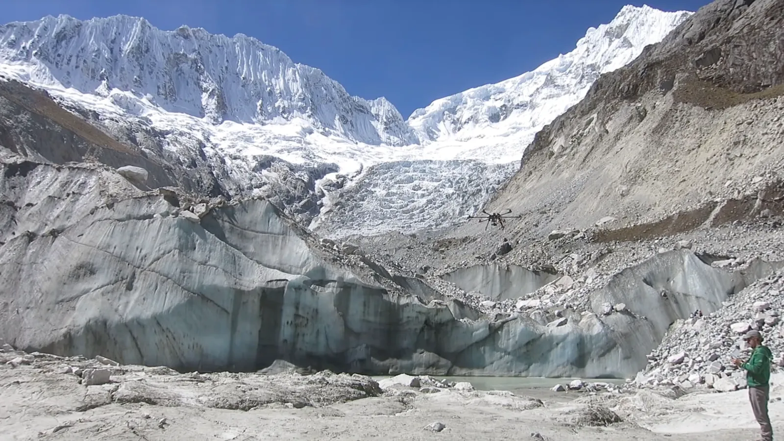 One small leap for drones, one giant step for mountain glaciologists