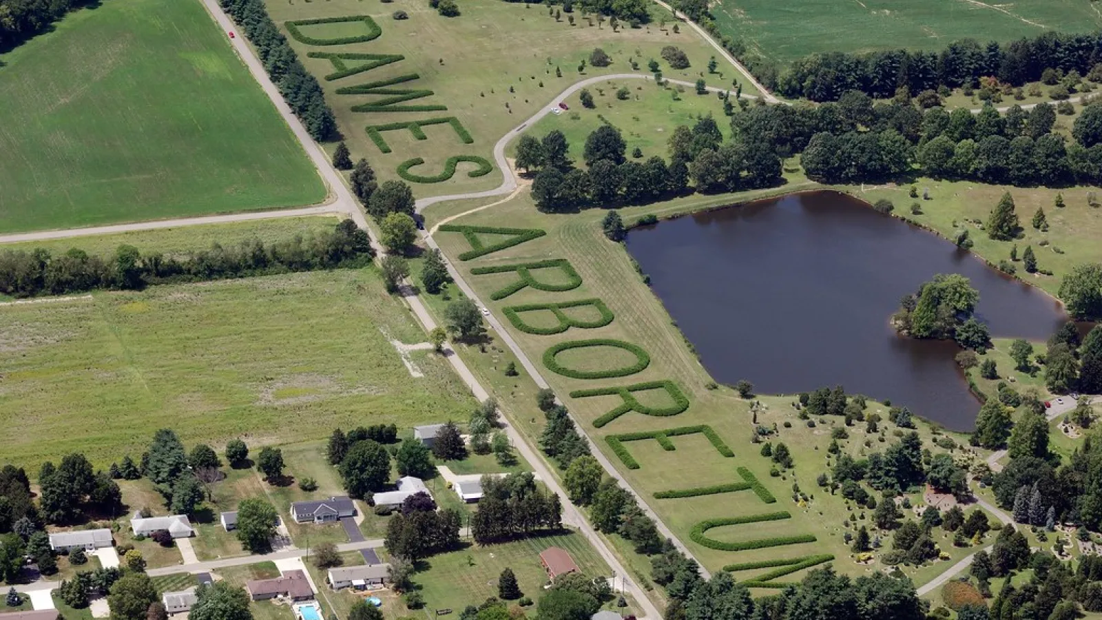 Dawes Arboretum aerial view 