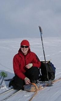 Ellyn M. Enderlin poses for picture in the Arctic.