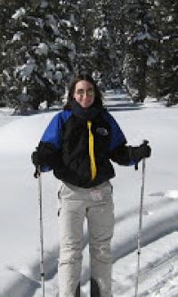 Emily Wheelock-Davis skiing in the Arctic.