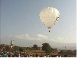 soaring penguin hot air balloon