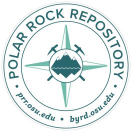 Polar Rock Repository logo with a circle of Text::Polar Rock Repository prr.osu.edu . byrd.osu.edu