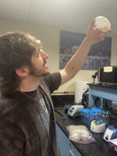 Wyatt Walker in the PGG lab