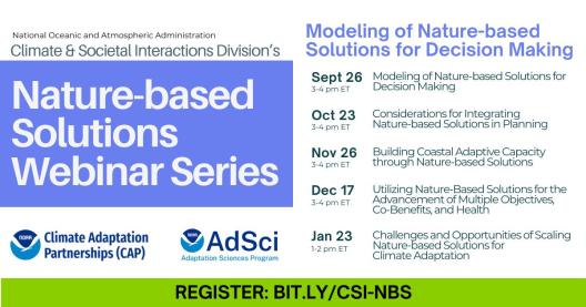 Flyer of Natured-based Solutions Webinar Series