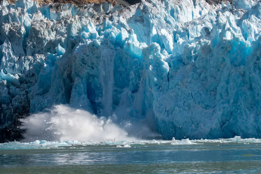 Calving glacier in Greenland.