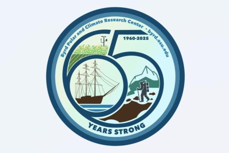 65th anniversary logo for the Byrd Polar and Climate Research Center 