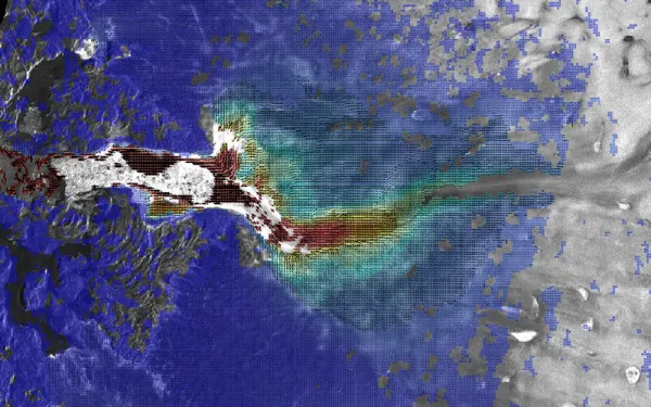 Remote sensing data of glacier