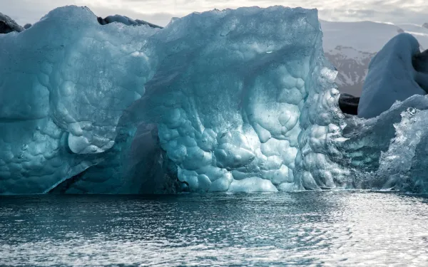Icebergs in the sea in Iceland