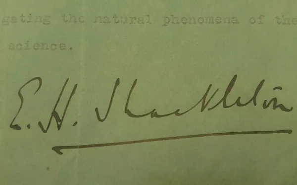 E.H Shackleton Signature