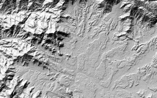 Elevation model of the Kathmandu Valley, Nepal