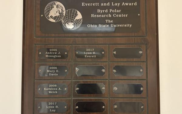 Everett and Lay Award Plaque