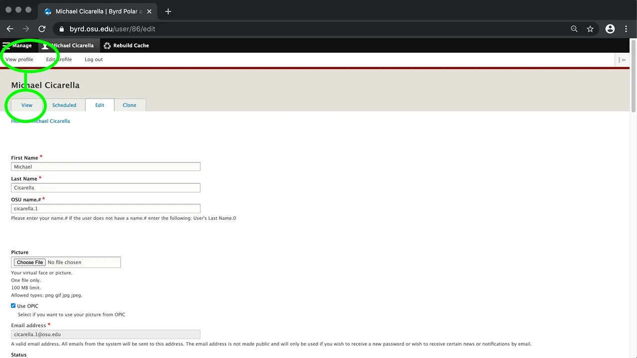 Step 10: Review profile.