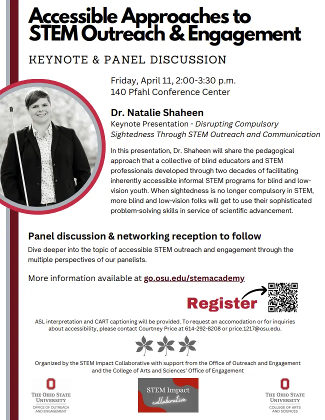 Promotional flyer for STEM Impact Academy event
