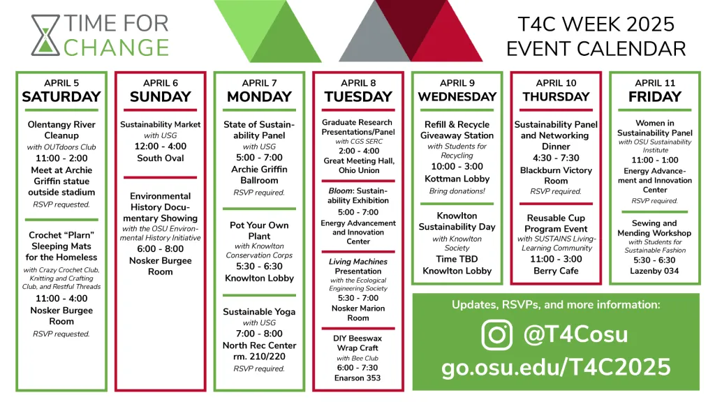Time for change week calendar of events 2025