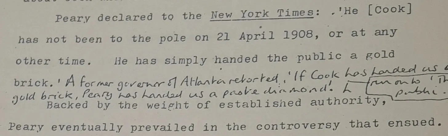 An old clip of a paper.