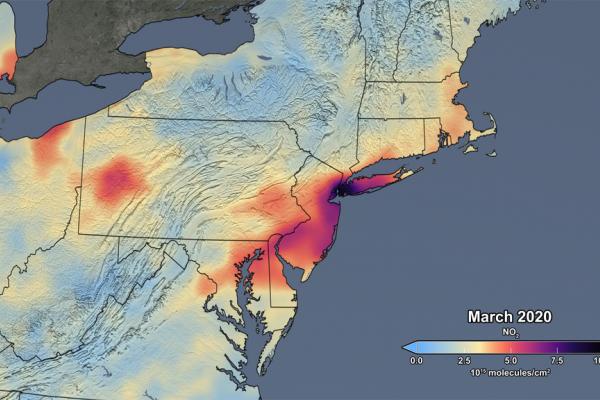 Thermal graph of the North-Eastern United States