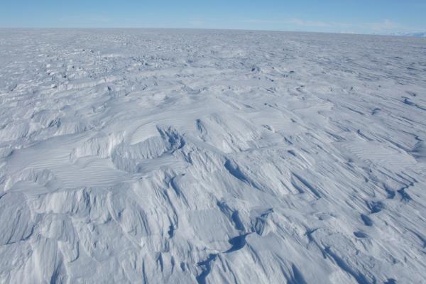 snowy, rippled landscape
