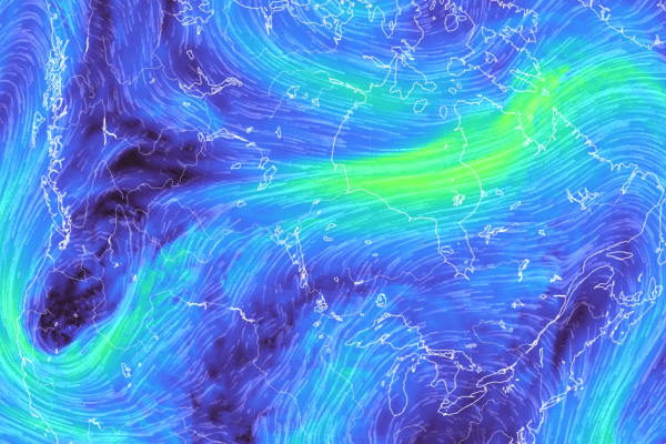 Fluid Earth with bright blue and green swirls