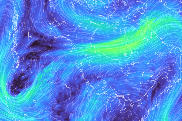 Fluid Earth with bright blue and green swirls 