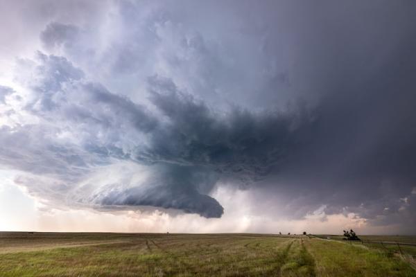 Storm developing over field